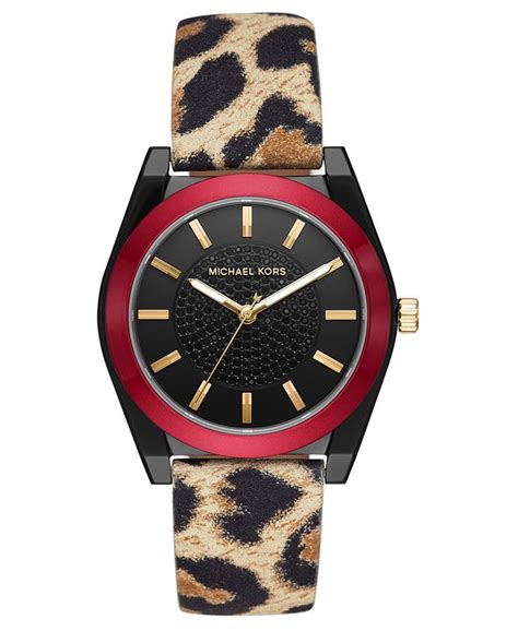 Michael Kors Women's Channing Animal Print Leather 